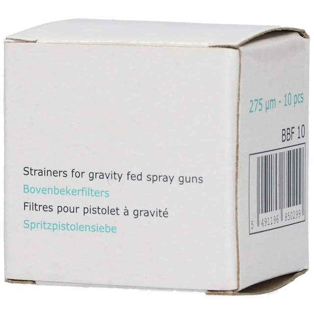 BBF 10 - strainers for gravity fed spray guns 275µm 10p.