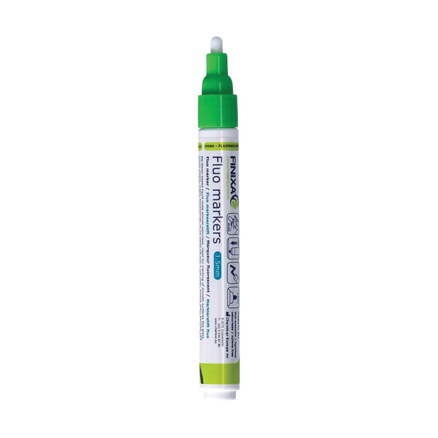 MAR 21 - Fluo marker green 6 p. 5mm-15mm