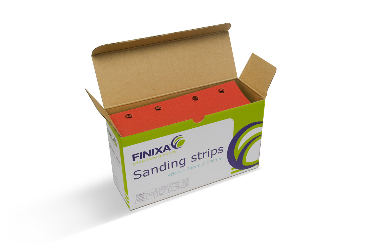 Sanding strip-paper-70x198mm 8 holes 50p.